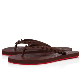 Christian Louboutin Loubi Flip Woman Flat Nude 8 Rubber