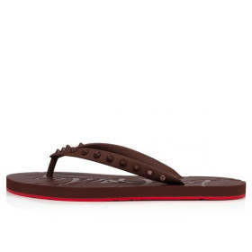 Christian Louboutin Loubi Flip Woman Flat Nude 8 Rubber