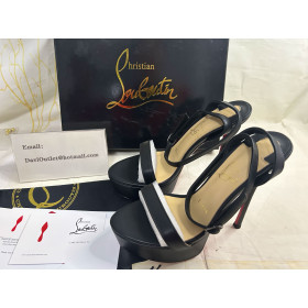 Christian Louboutin Loubi Queen Alta 150 Mm Sandals Nappa Leather Black