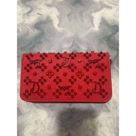 Christian Louboutin Loubinthesky Panettone Wallet Calfskin Red