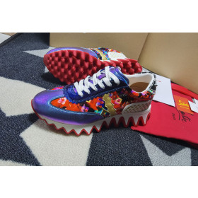 Christian Louboutin Loubishark Donna Flat Men Sneakers Mixed-print Multicolor