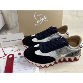 Christian Louboutin Loubishark Women Sneakers Calf Leather And Suede Multicolor