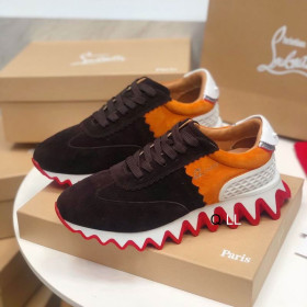 Christian Louboutin Loubishark Sneakers Suede Leather Multicolor