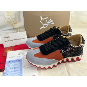 Christian Louboutin Loubishark Women Sneakers Suede Multicolor