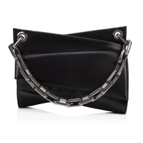 Christian Louboutin Loubitwist Chain Bag Smooth Calf Leather Black