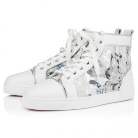 Christian Louboutin Louis High-Top Sneakers Calf Leather White