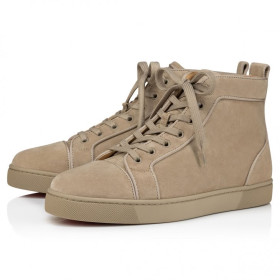 Christian Louboutin Louis High-Top Sneakers Veau Velours Saharienne