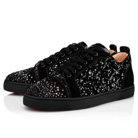 Christian Louboutin Louis Junior Black/silver Velvet