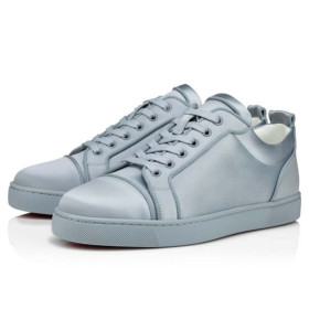 Christian Louboutin Louis Junior Light Blue Satin