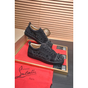Christian Louboutin Louis Junior PI Version Strass Sneakers Black