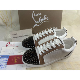 Christian Louboutin Louis Junior Spikes Sneakers Calf Leather Multicolor