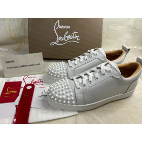 Christian Louboutin Louis Junior Spikes Sneakers Men Calf Leather White
