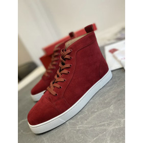 Christian Louboutin Louis Orlato High-Top Sneakers Suede Loubi