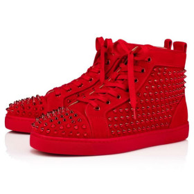 Christian Louboutin Louis Orlato Red Loubi/loubi Metal Veau Velours