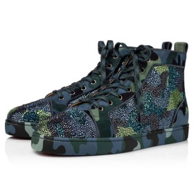 Christian Louboutin Louis Orlato Strass Mix Camouloubi/multi Veau Velours