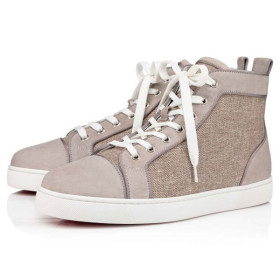 Christian Louboutin Louis Gray Sasso/beige Suede Leather