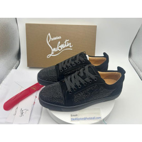 Christian Louboutin Low-top Black Strass Sneaker