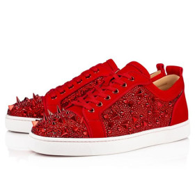 Christian Louboutin Low-top Louis Junior PI Version Loubi Strass Sneaker