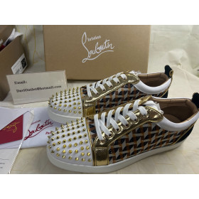 Christian Louboutin Low-top Louis Junior Spikes Orlato Version Multi Calf For Men