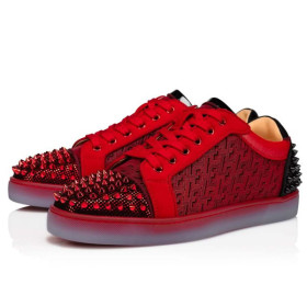 Christian Louboutin Low-top Seavaste Orlato Loubi/black Suede Sneaker