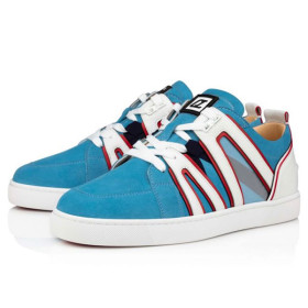 Christian Louboutin Low-top Vida Viva LT Blue Version Panorama Suede