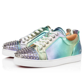 Christian Louboutin Low Top Fun Louis Junior Spikes Orlato Multi/silver Nappa Sneaker