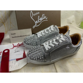 Christian Louboutin Low Top Seavaste 2 Orlato Silver/sv Fabric