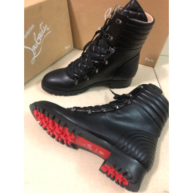 Christian Louboutin Mad Flat Ankle Boots Leather Black
