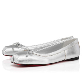 Christian Louboutin Mamadrague Ballerinas Nappa Leather Silver