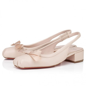 Christian Louboutin Mamaflirt Sling 30mm Ballerinas Nappa Leather Leche