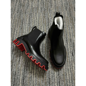 Christian Louboutin Marchacroche Dune Ankle Boots Calf Leather Black