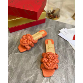 Christian Louboutin Marmela Flat Sandals Lambskin Orange