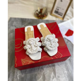 Christian Louboutin Marmela Flat Sandals Lambskin White