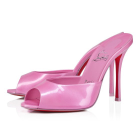 Christian Louboutin Me Dolly 100 Mm Mules Iridescent Patent Leather Baby B