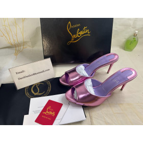 Christian Louboutin Me Dolly 100 Mm Mules Specchio Leather Parme