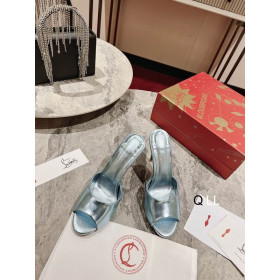 Christian Louboutin Me Dolly 100mm Sandals Metallic Leather Bermuda