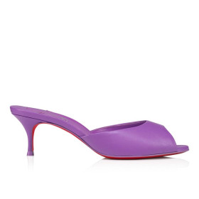 Christian Louboutin Me Dolly 55mm Mules Nappa Leather Frou Frou Purple