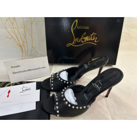 Christian Louboutin Me Dolly Spike 100MM Sandals Nappa Leather Black
