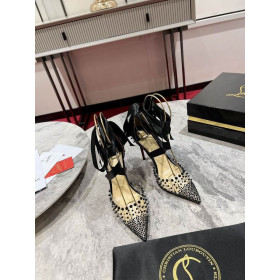 Christian Louboutin Mechante Reine Pumps 100mm Spike Patent PVC Black