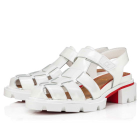 Christian Louboutin Meduzz Sandals Calf Leather White