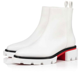 Christian Louboutin Men Maxiboot Boots Calf Leather Bianco