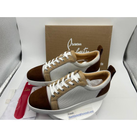 Christian Louboutin Men's Louis Junior suede sneakers 
