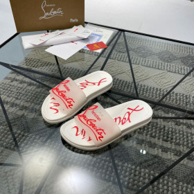 Christian Louboutin Men Slippers Beach Sandals White