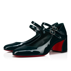 Christian Louboutin Miss Jane Pumps 55mm Patent Leather Green