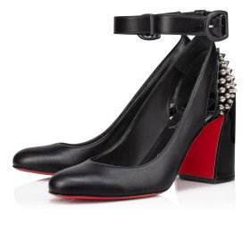 Christian Louboutin Miss Sab Degraspikes Pumps 70mm Nappa And Patent Leather Black