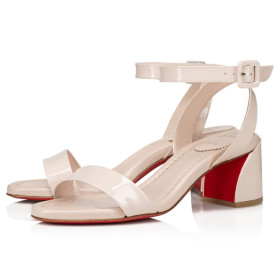 Christian Louboutin Miss Sabina 55 Mm Strappy Sandals Patent Leather Leche