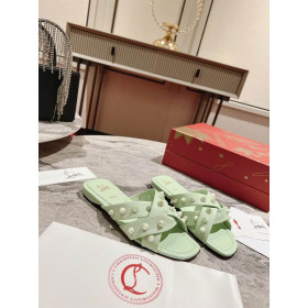 Christian Louboutin Miss Spika Club Mules Nappa Leather Mint