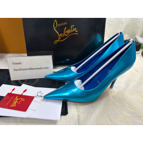 Christian Louboutin Miss Z 100 Mm Pumps Laminated Calf Leather Acqua
