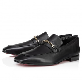 Christian Louboutin Mj Moc Loafers Men Calf Leather Black