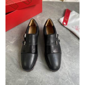 Christian Louboutin Mortisky Derby Flat Calfskin and Creative Fabric Black